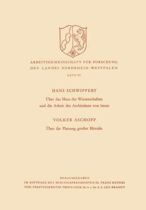 Über das Haus der Wissenschaften und die Arbeit des Architekten von heute. Über die Planung großer Hörsäle de Hans Schwippert