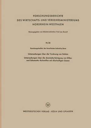 Untersuchungen über die Trocknung von Rohton: Untersuchungen über die chemische Reinigung von Silika- und Schamotte-Rohstoffen mit chlorhaltigen Gasen de Kenneth A. Loparo