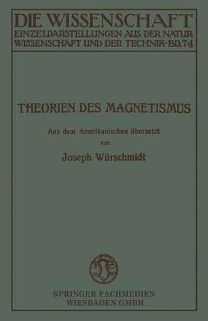 Theorien des Magnetismus de Joseph Würschmidt