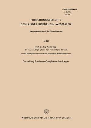 Darstellung fluorierter Camphanverbindungen de Maria Lipp