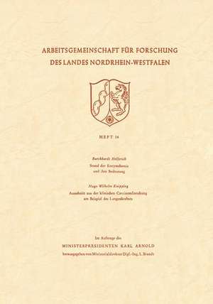 Stand der Enzymchemie und ihre Bedeutung. Ausschnitt aus der klinischen Carcinomforschung am Beispiel des Lungenkrebses de Burckhardt Helferich