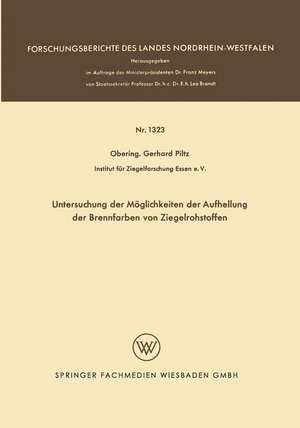 Untersuchung der Möglichkeiten der Aufhellung der Brennfarben von Ziegelrohstoffen de Gerhard Piltz