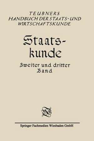 Staatskunde de G. Bäumer