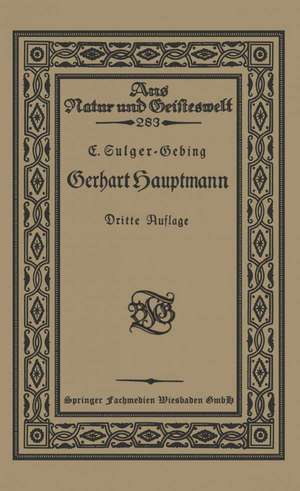 Gerhart Hauptmann de Emil Sulger-Gebing