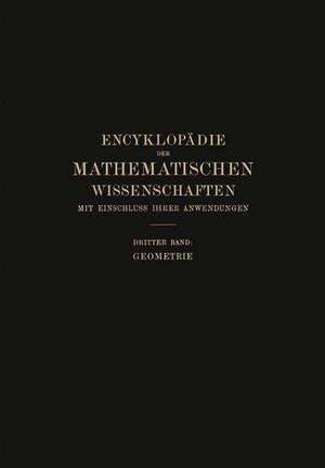 Encyklopädie der Mathematischen Wissenschaften mit Einschluss ihrer Anwendungen de W. Fr. Meyer