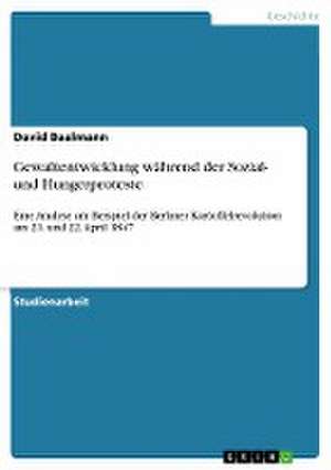 Gewaltentwicklung während der Sozial- und Hungerproteste de David Baalmann