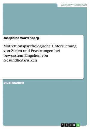 Motivationspsychologische Untersuchung von Zielen und Erwartungen bei bewusstem Eingehen von Gesundheitsrisiken de Josephine Wartenberg