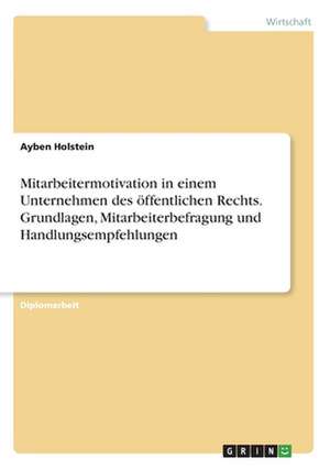 Mitarbeitermotivation in einem Unternehmen des öffentlichen Rechts. Grundlagen, Mitarbeiterbefragung und Handlungsempfehlungen de Ayben Zöller