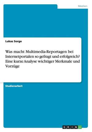 Was macht Multimedia-Reportagen bei Internetportalen so gefragt und erfolgreich? Eine kurze Analyse wichtiger Merkmale und Vorzüge de Lukas Sorge