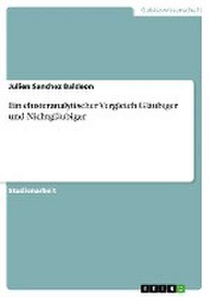 Ein clusteranalytischer Vergleich Gläubiger und Nichtgläubiger de Julien Sanchez Baldeon