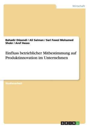 Einfluss betrieblicher Mitbestimmung auf Produktinnovation im Unternehmen de Bahadir Düsendi