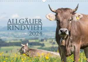 Allgäuer Rindvieh 2024 (Wandkalender 2024 DIN A3 quer), CALVENDO Monatskalender de Juliane Wandel