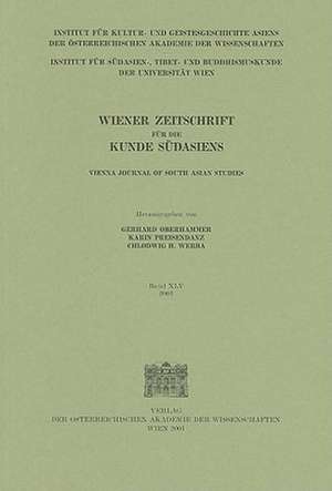 Wiener Zeitschrift Fur die Kunde Sudasiens/Vienna Journal Of South Asian Studies