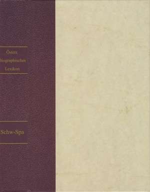 Osterreichisches Biographisches Lexikon 1815-1950: Einbanddecke Fur Band 12