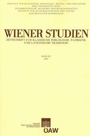 Wiener Studien Band 125/2012