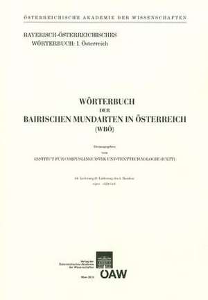 Worterbuch Der Bairischen Mundarten in Osterreich 40. Lieferung (8. Lieferung Des 5. Bandes)