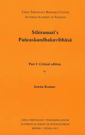 Sthiramatis Pancaskandhakavibhasa