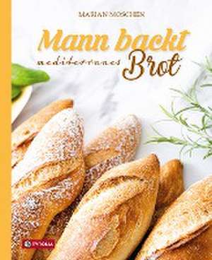 Mann backt mediterranes Brot de Marian Moschen