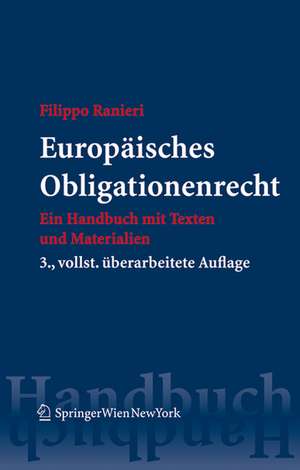 Europäisches Obligationenrecht de Filippo Ranieri