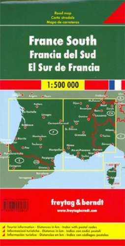 Frankreich Süd / France South 1 : 500 000. Autokarte, Straßenkarte