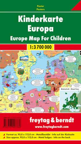 Europa Kinderkarte 1 : 3 700 000. Plano-Karte