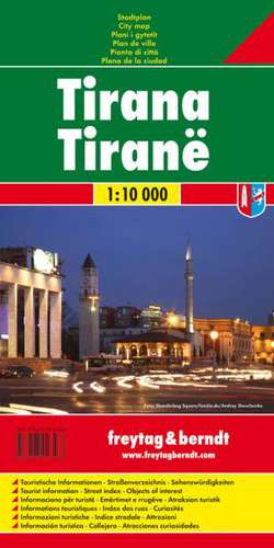 Tirana 1 : 10 000 Stadtplan