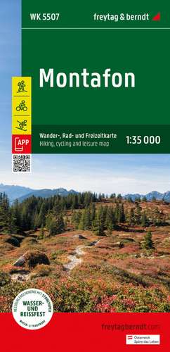 Montafon, Wander-, Rad- und Freizeitkarte 1:35.000, freytag & berndt, WK 5507 de Freytag & Berndt