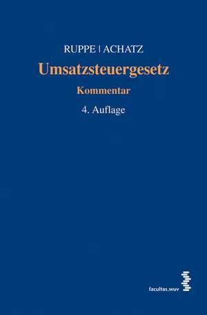 Umsatzsteuergesetz de Hans Georg Ruppe