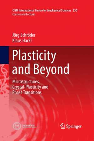 Plasticity and Beyond: Microstructures, Crystal-Plasticity and Phase Transitions de Jörg Schröder
