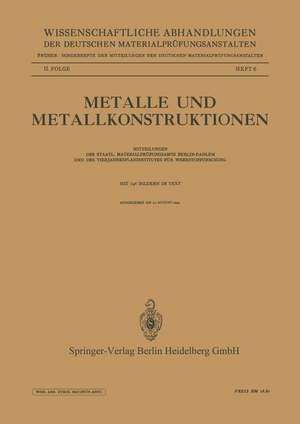 Metalle und Metallkonstruktionen de O. Werner