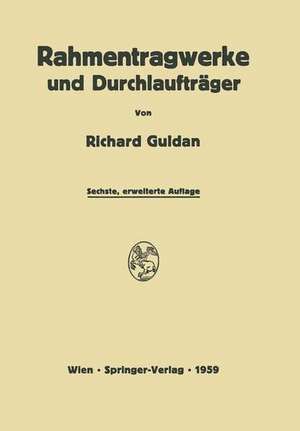 Rahmentragwerke und Durchlaufträger de Horst Reimann