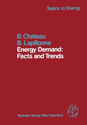 Energy Demand: Facts and Trends: A Comparative Analysis of Industrialized Countries de B. Chateau