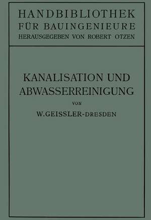 Kanalisation und Abwasserreinigung de Geißler Geißler