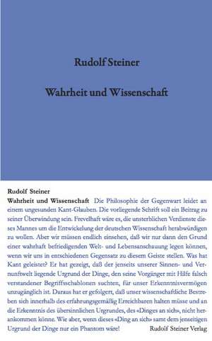 Wahrheit und Wissenschaft de Rudolf Steiner