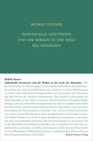 Individuelle Geistwesen und ihr Wirken in der Seele des Menschen de Rudolf Steiner