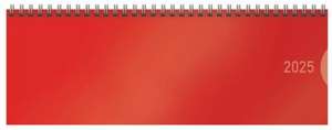 Tischquerkalender Classic Colourlux rot 2025 de Verlag Korsch