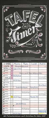 Tafel Timer 2026 de Verlag Korsch