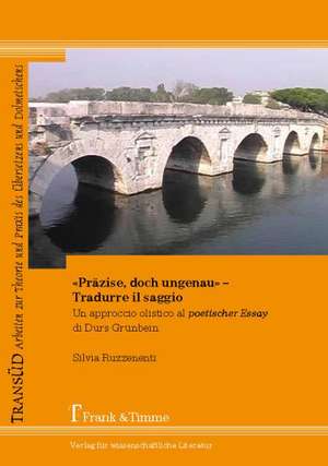 «Präzise, doch ungenau» ¿ Tradurre il saggio de Silvia Ruzzenenti