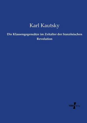 Die Klassengegensätze im Zeitalter der französischen Revolution de Karl Kautsky