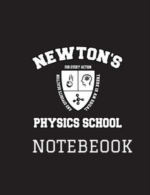 Physics Notebook Newton's School Study Field Notes Journal 8.5"x11" Month Planner Black (2018 Daily, Weekly, Monthly, Annual Agenda, Organizer, Calendar, Notepad, Ledger, Daybook) de Infinit Science