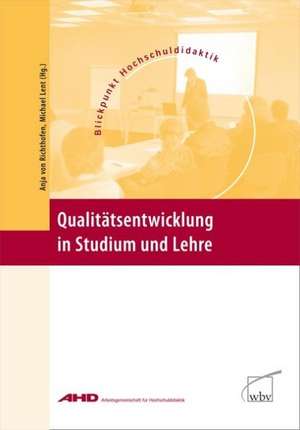 Qualitätsentwicklung in Studium und Lehre de Anja von Richthofen