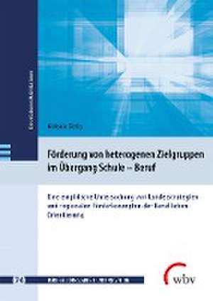 Förderung von heterogenen Zielgruppen im Übergang Schule - Beruf de Melanie Sittig