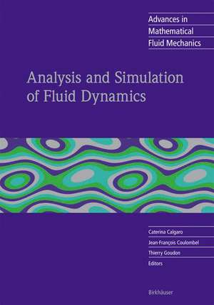 Analysis and Simulation of Fluid Dynamics de Caterina Calgaro