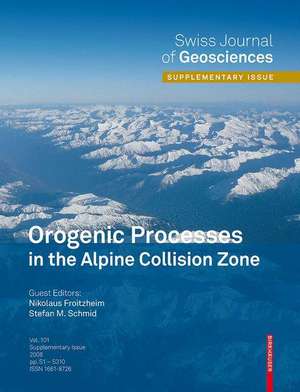 Orogenic Processes in the Alpine Collision Zone: Selected Contributions from the 8th Workshop on Alpine Geological Studies, Davos, Switzerland, 2007 de Nikolaus Froitzheim