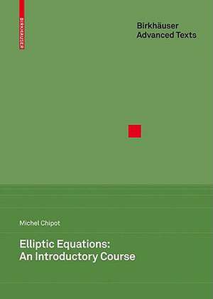 Elliptic Equations: An Introductory Course de Michel Chipot