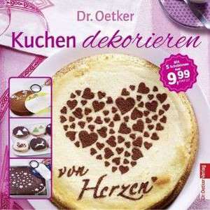 Kuchen dekorieren - Broschüre mit 5 Dekoschablonen de Dr. Oetker