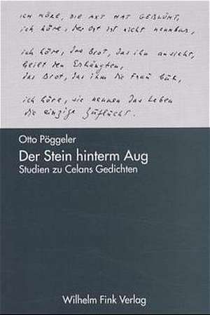 Der Stein hinterm Aug de Otto Pöggeler