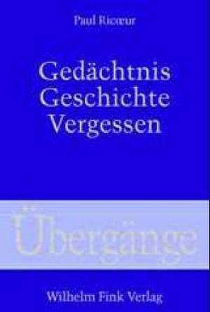 Gedächtnis, Geschichte, Vergessen de Paul Ricoeur