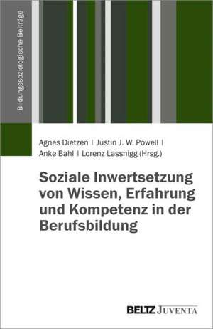 Soziale Inwertsetzung von Wissen, Erfahrung und Kompetenz in der Berufsbildung de Agnes Dietzen