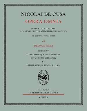 Nicolai de Cusa Opera Omnia. Volumen VII: Uber Die Grunde Der Entmutigung Auf Philosophischem Gebiet de Nikolaus von Kues